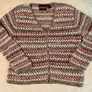 Sigrid Olsen Sport cardigan, knitted by hand, Size M